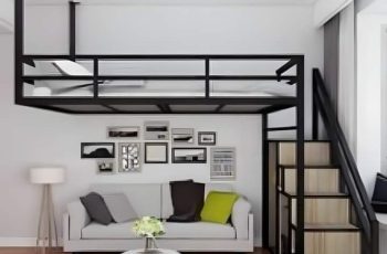 Effective Living Room with a Loft Bed Design Idea